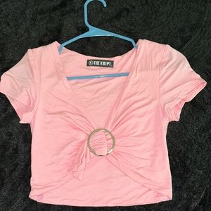 Cute Pink Kript Crop top